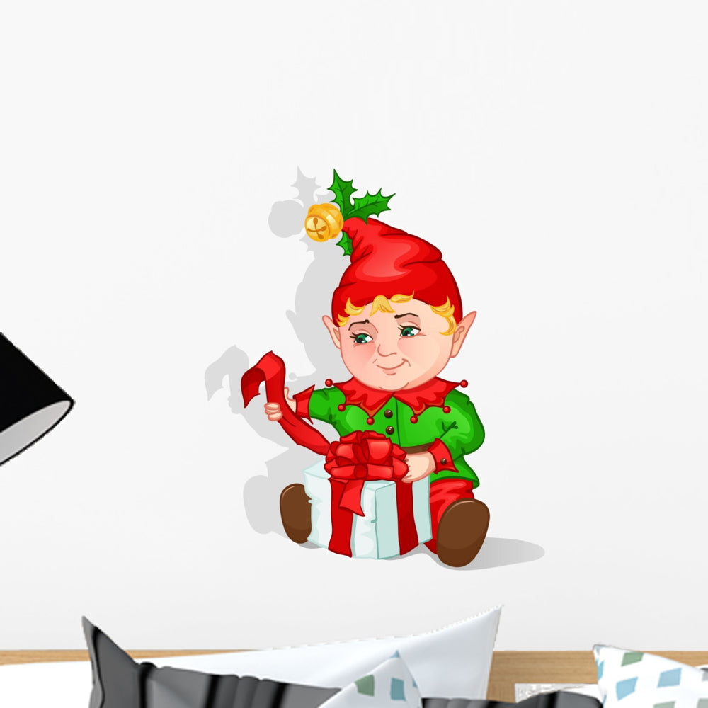 Christmas Elf Wall Decal Wallmonkeys