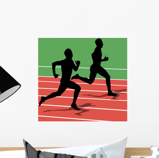 Running Silhouettes Vector Illustration Wall Decal