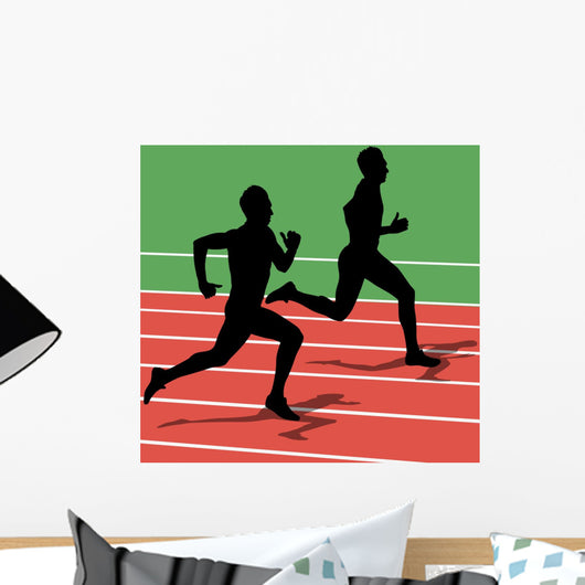 Running Silhouettes Vector Illustration Wall Decal