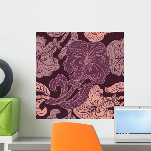 Seamless Pattern with Pink Wall Decal