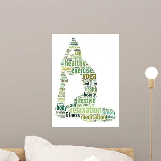 Words Illustration Woman Doing Wall Decal