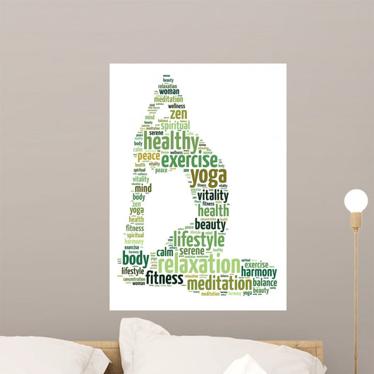 Words Illustration Woman Doing Wall Decal