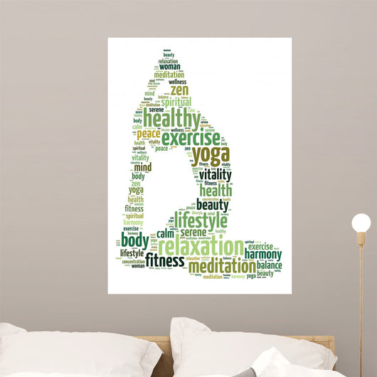Words Illustration Woman Doing Wall Decal
