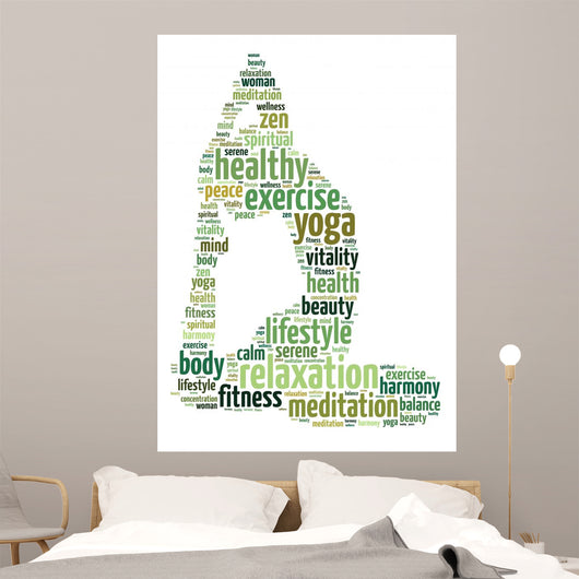 Words Illustration Woman Doing Wall Decal