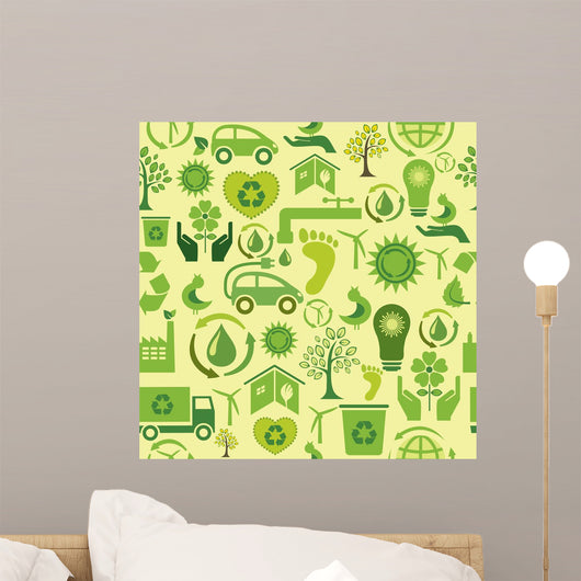 Green Seamless Pattern Wall Decal