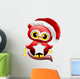 Baby Owl Christmas Santa Wall Decal