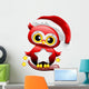 Baby Owl Christmas Santa Wall Decal