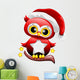 Baby Owl Christmas Santa Wall Decal