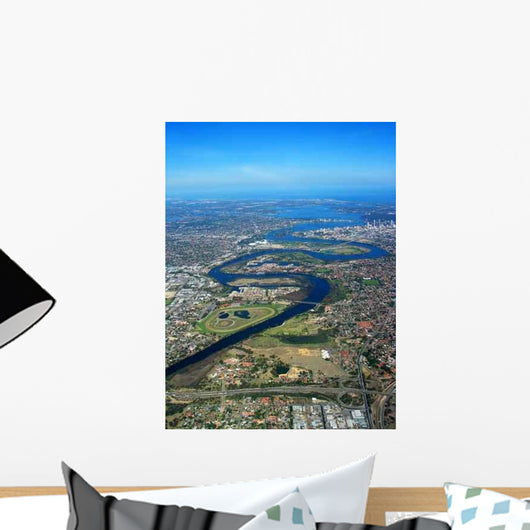 Swan River Aerial Wall Decal