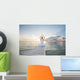 Caucasian Woman Practicing Yoga Wall Decal