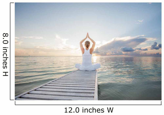 Caucasian Woman Practicing Yoga Wall Decal