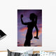 Weights Lifting Silhouette Teen Wall Decal