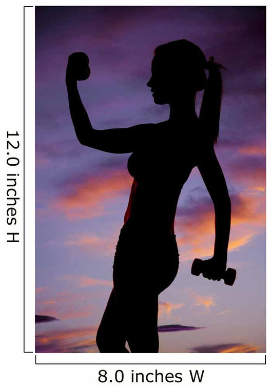 Weights Lifting Silhouette Teen Wall Decal