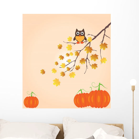 Vector Fall Branch with Wall Decal