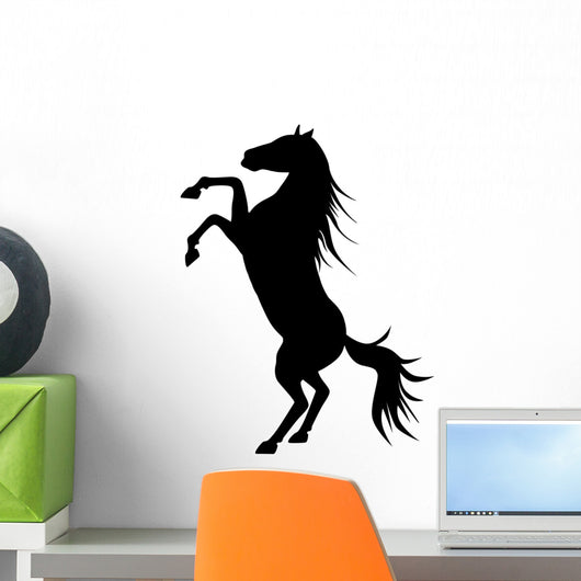 Rearing up Graceful Black Wall Decal