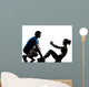 Man Woman Exercising Abdominal Wall Decal