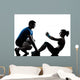 Man Woman Exercising Abdominal Wall Decal