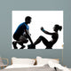 Man Woman Exercising Abdominal Wall Decal