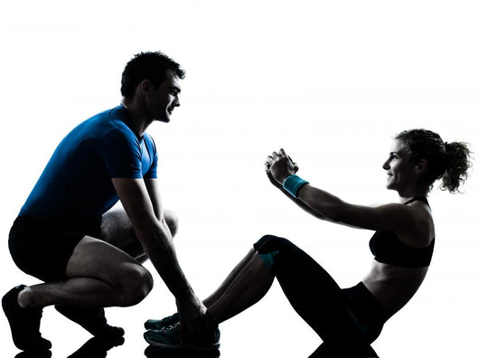 Man Woman Exercising Abdominal Wall Decal