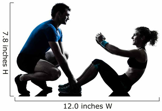 Man Woman Exercising Abdominal Wall Decal