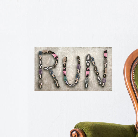 Different Shoe Sole Forming Wall Decal