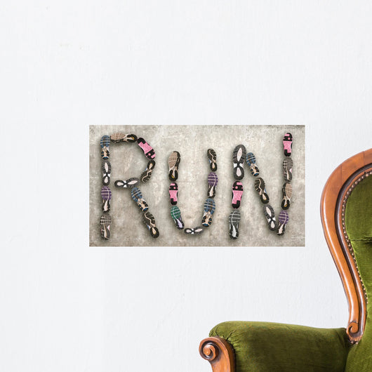 Different Shoe Sole Forming Wall Decal