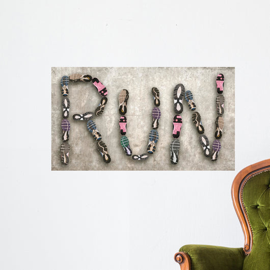 Different Shoe Sole Forming Wall Decal