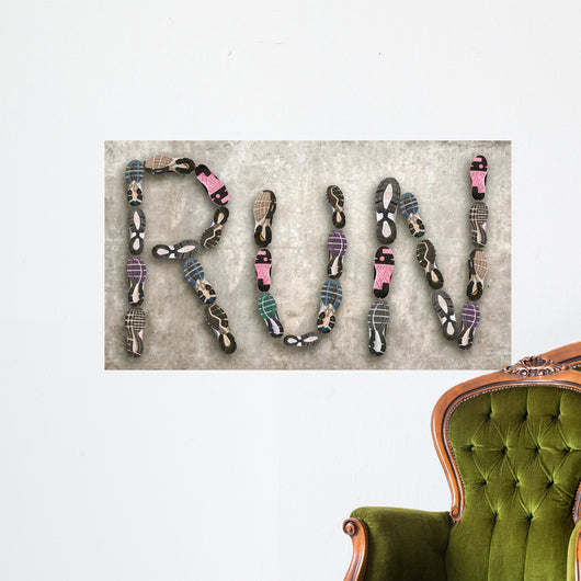 Different Shoe Sole Forming Wall Decal