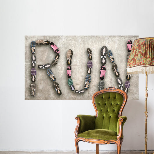 Different Shoe Sole Forming Wall Decal