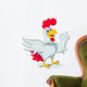 Cute Chicken Cartoon Posing Wall Decal