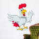 Cute Chicken Cartoon Posing Wall Decal