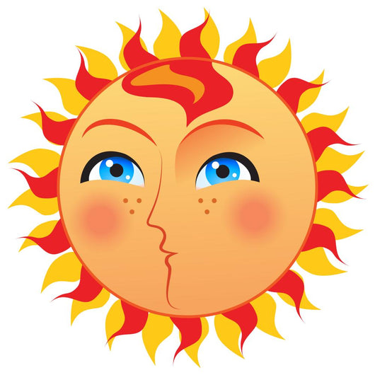 Sun Cartoon Style 2 Wall Decal