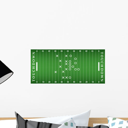 American Football Field Soccer Wall Decal Design 1