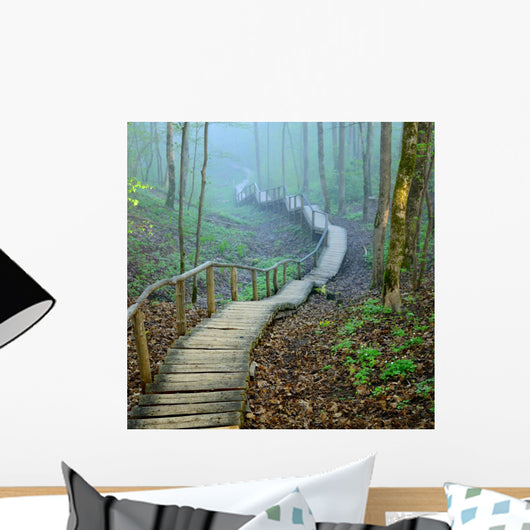 Stairway Forest Disappearing Strong Wall Decal