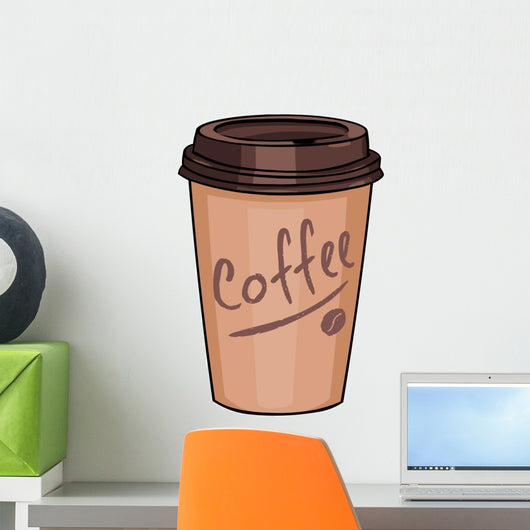 Plastic Cup with Lid Wall Decal