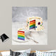 Rainbow Birthday Cake Wall Decal
