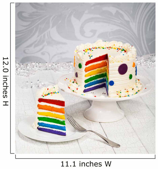 Rainbow Birthday Cake Wall Decal