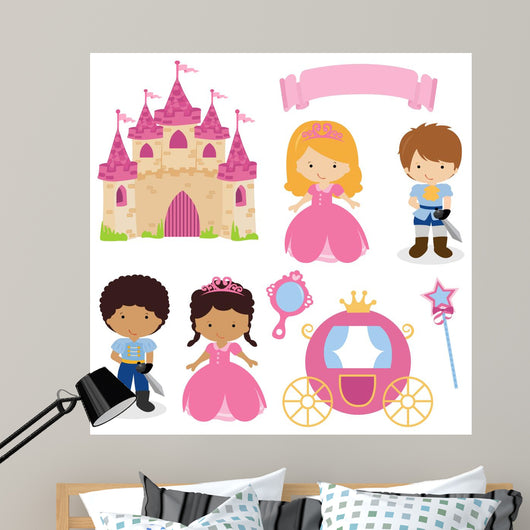Cute Princess and Prince Wall Decal
