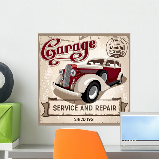Auto Service Wall Decal
