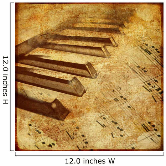 Old Piano Musical Wall Decal