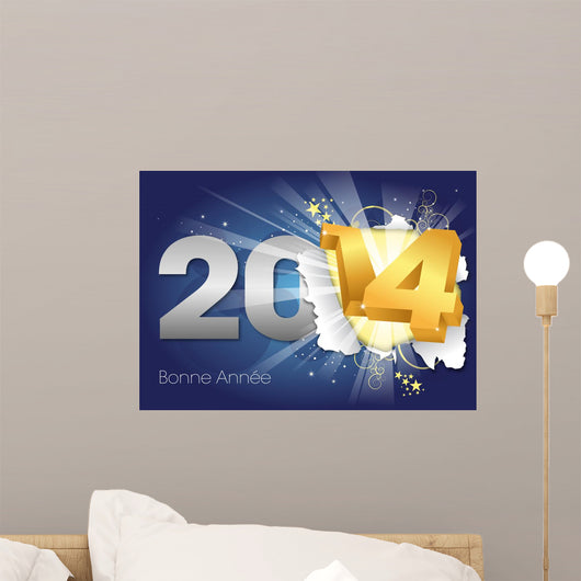 2014 Greeting Card Happy Wall Decal Design 1