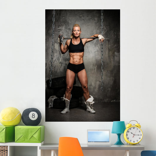 Beautiful Muscular Bodybuilder Woman Wall Decal