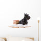 Scotch Terrier with Books Wall Decal