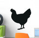 Silhouette Chicken White Wall Decal