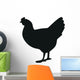 Silhouette Chicken White Wall Decal