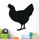 Silhouette Chicken White Wall Decal