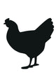 Silhouette Chicken White Wall Decal