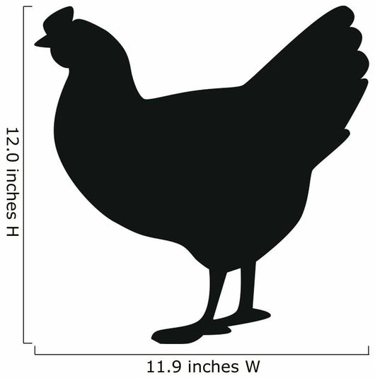 Silhouette Chicken White Wall Decal