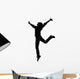 Silhouette Male Dancer White Wall Decal