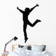 Silhouette Male Dancer White Wall Decal